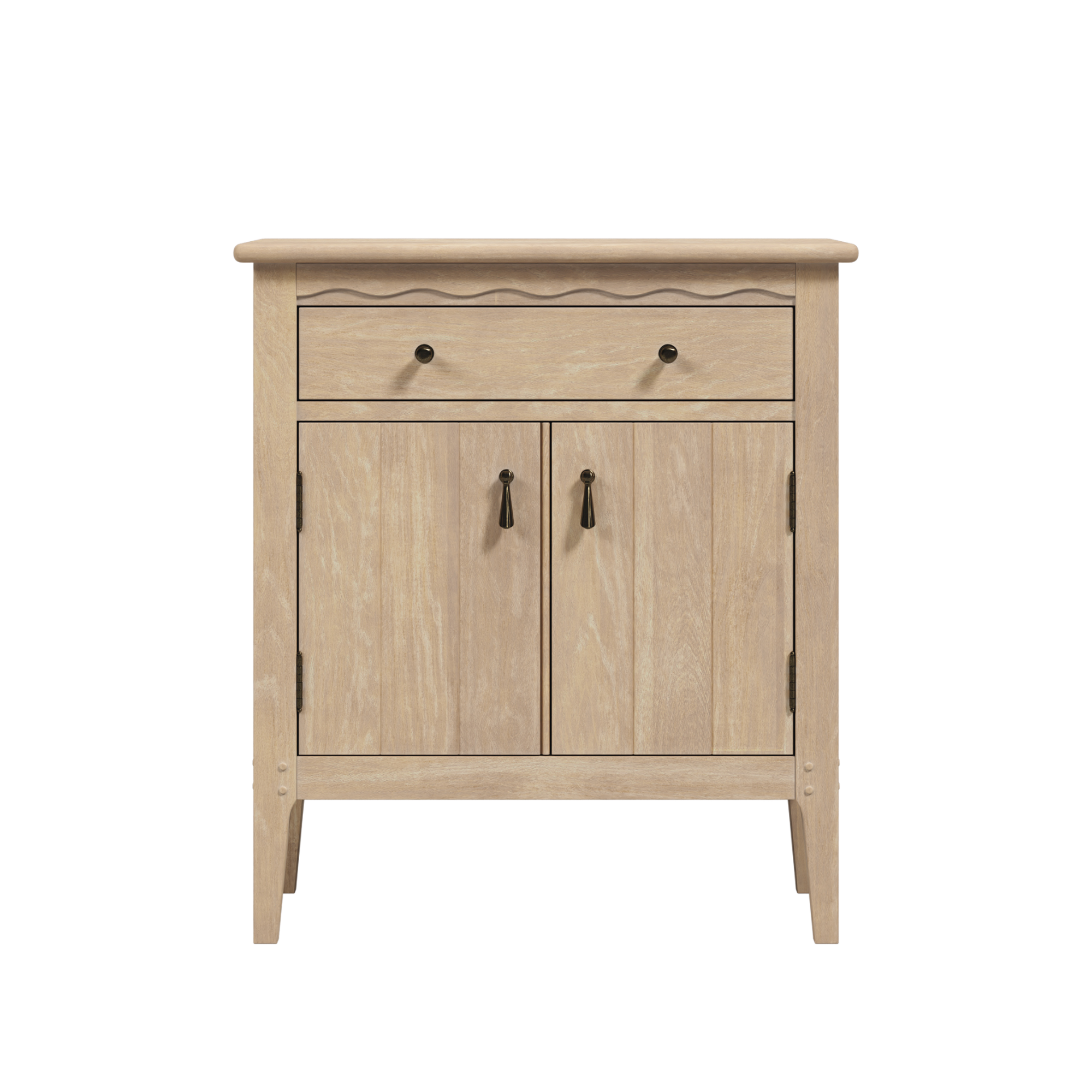 Calford Washed Oak 2 Door 1 Drawer Cabinet
