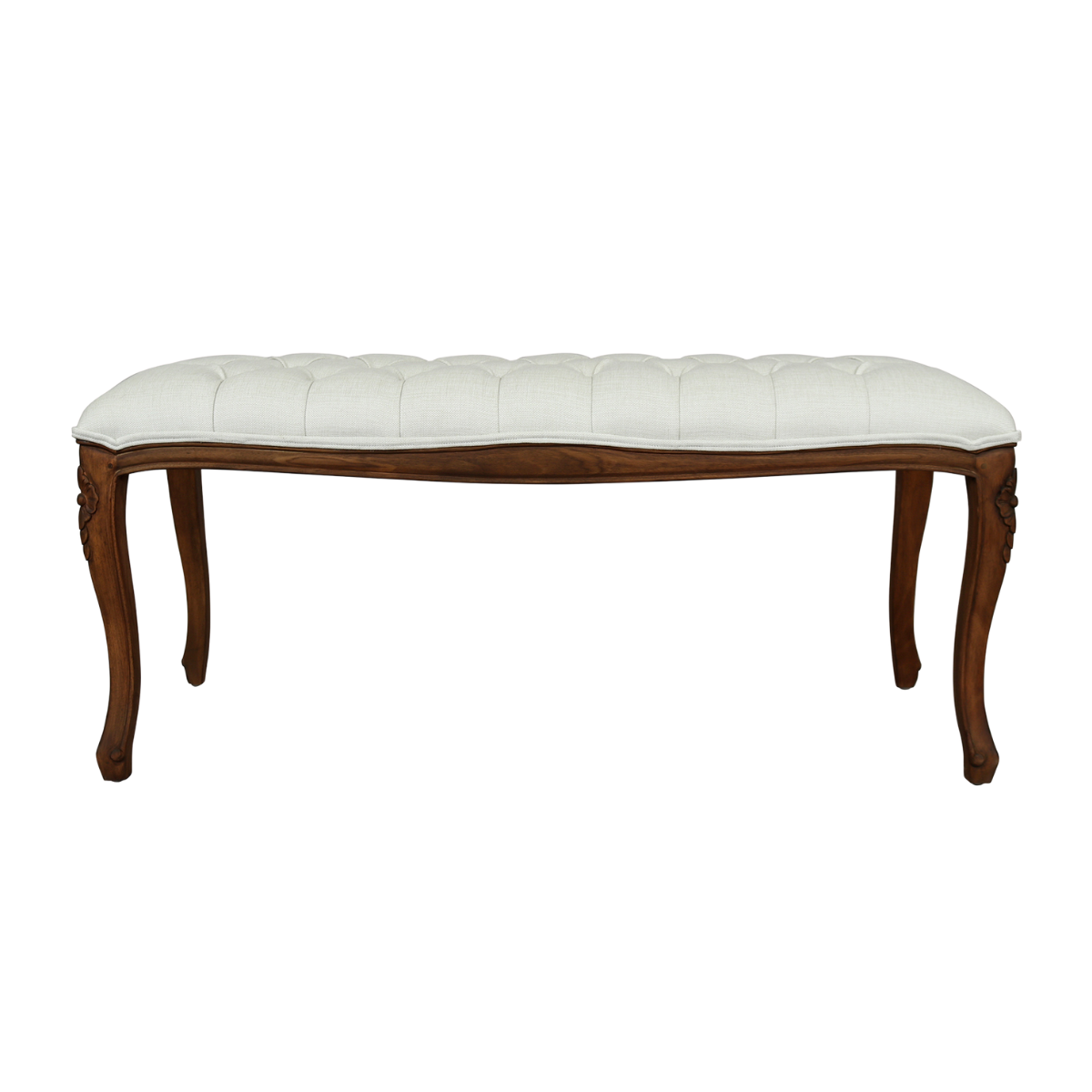Laura Ashley Montpellier Walnut Upholstered Bench Plum Retail