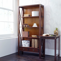 Balmoral 2 Drawer Single Bookcase