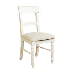 Dorset White Pair of Upholstered Dining Chairs