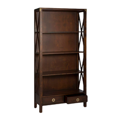 Balmoral 2 Drawer Single Bookcase