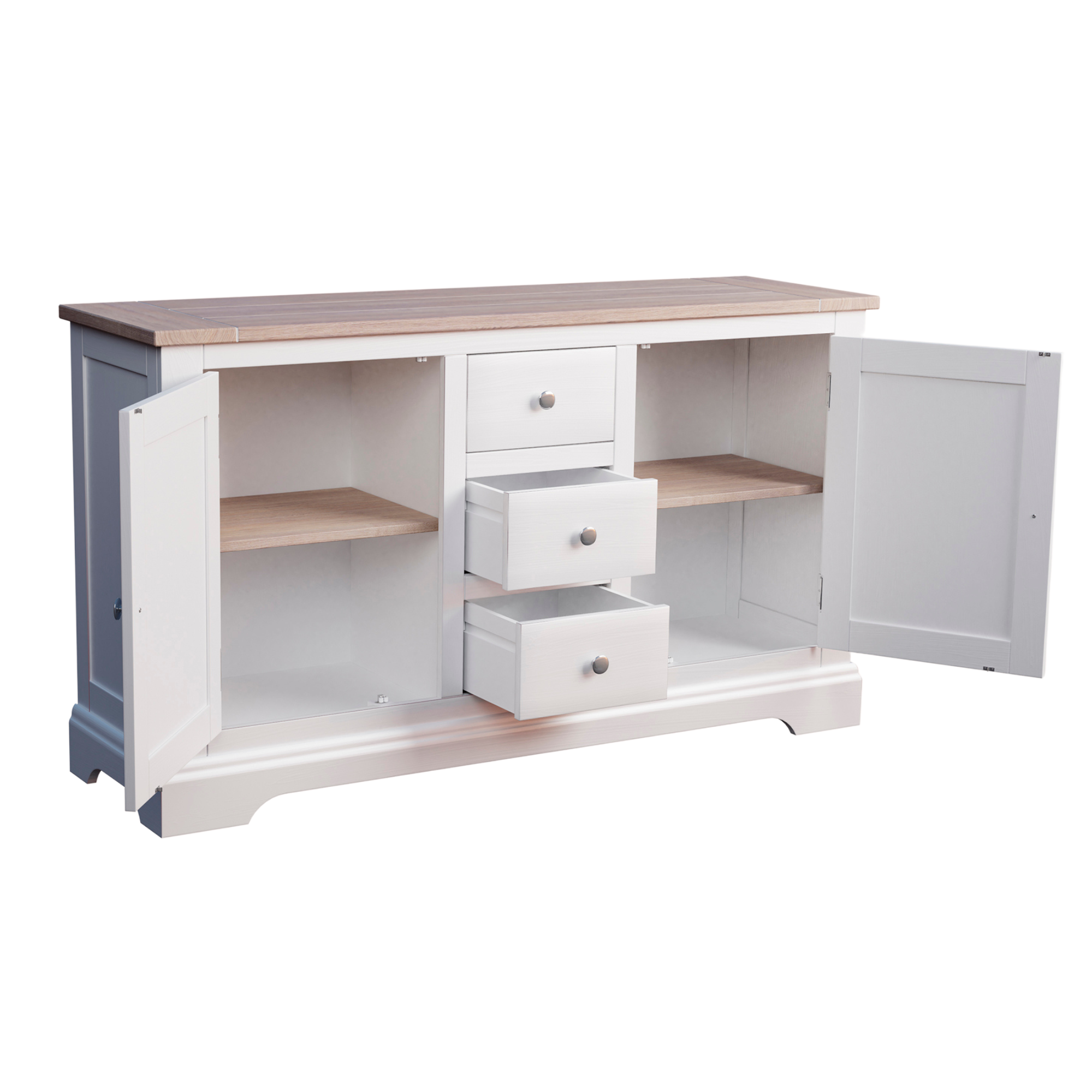 Dorset White 2 Door 3 Drawer Sideboard
