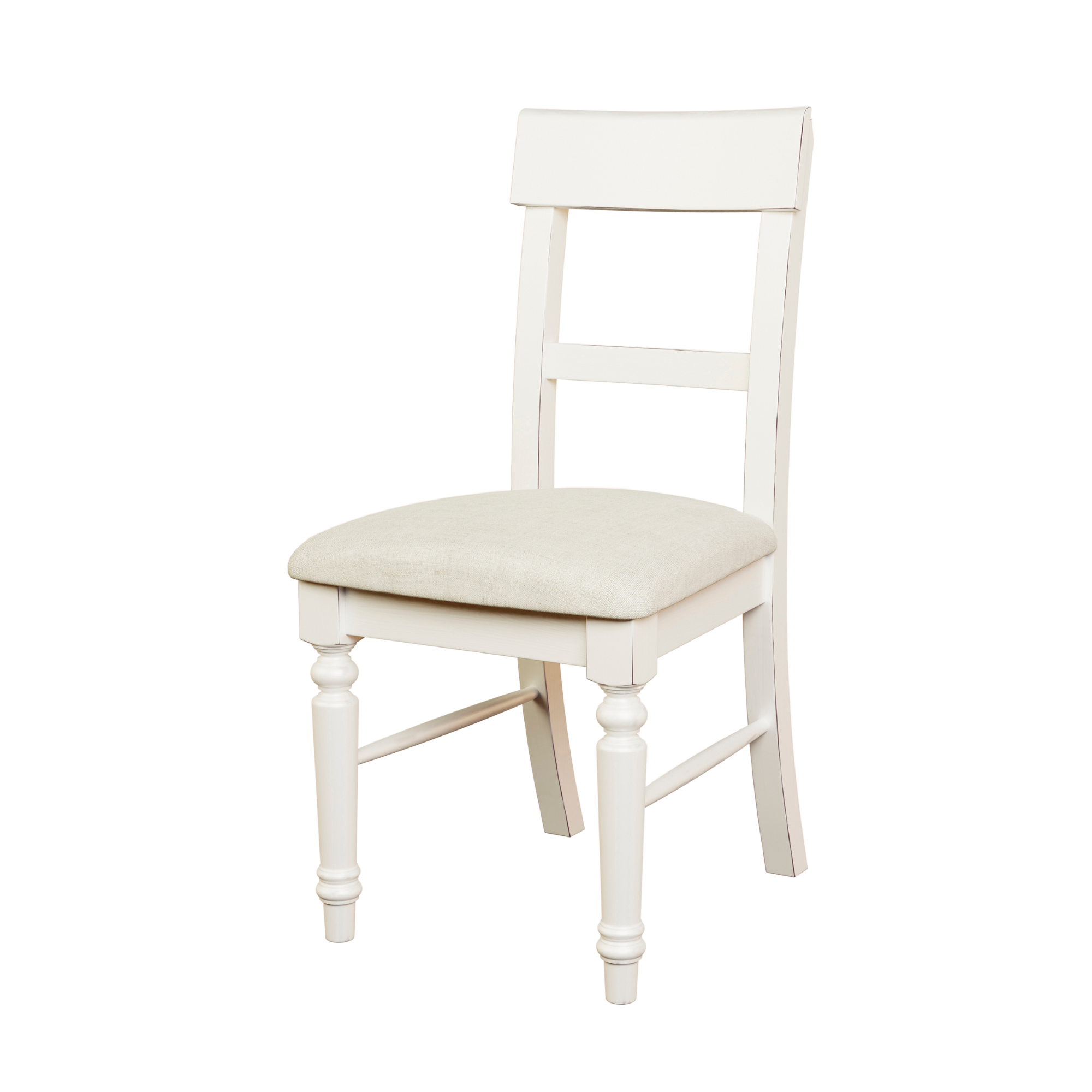 Dorset White Pair of Upholstered Dining Chairs