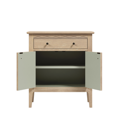 Calford Washed Oak 2 Door 1 Drawer Cabinet