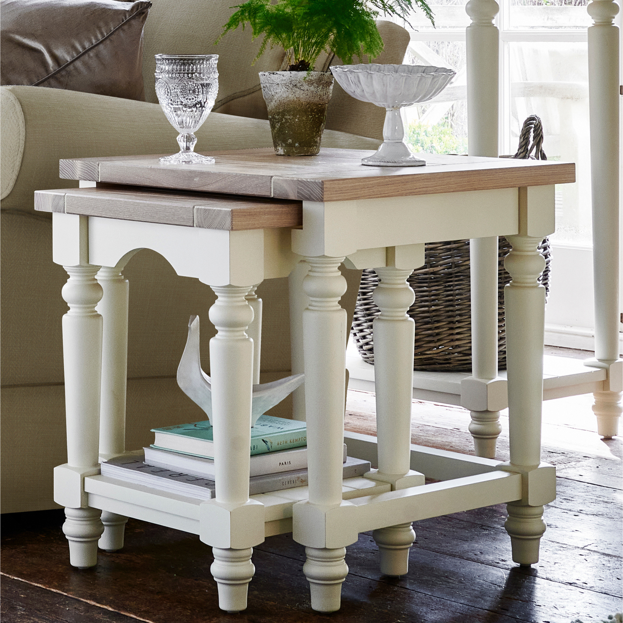 Dorset White Nest of 2 Tables