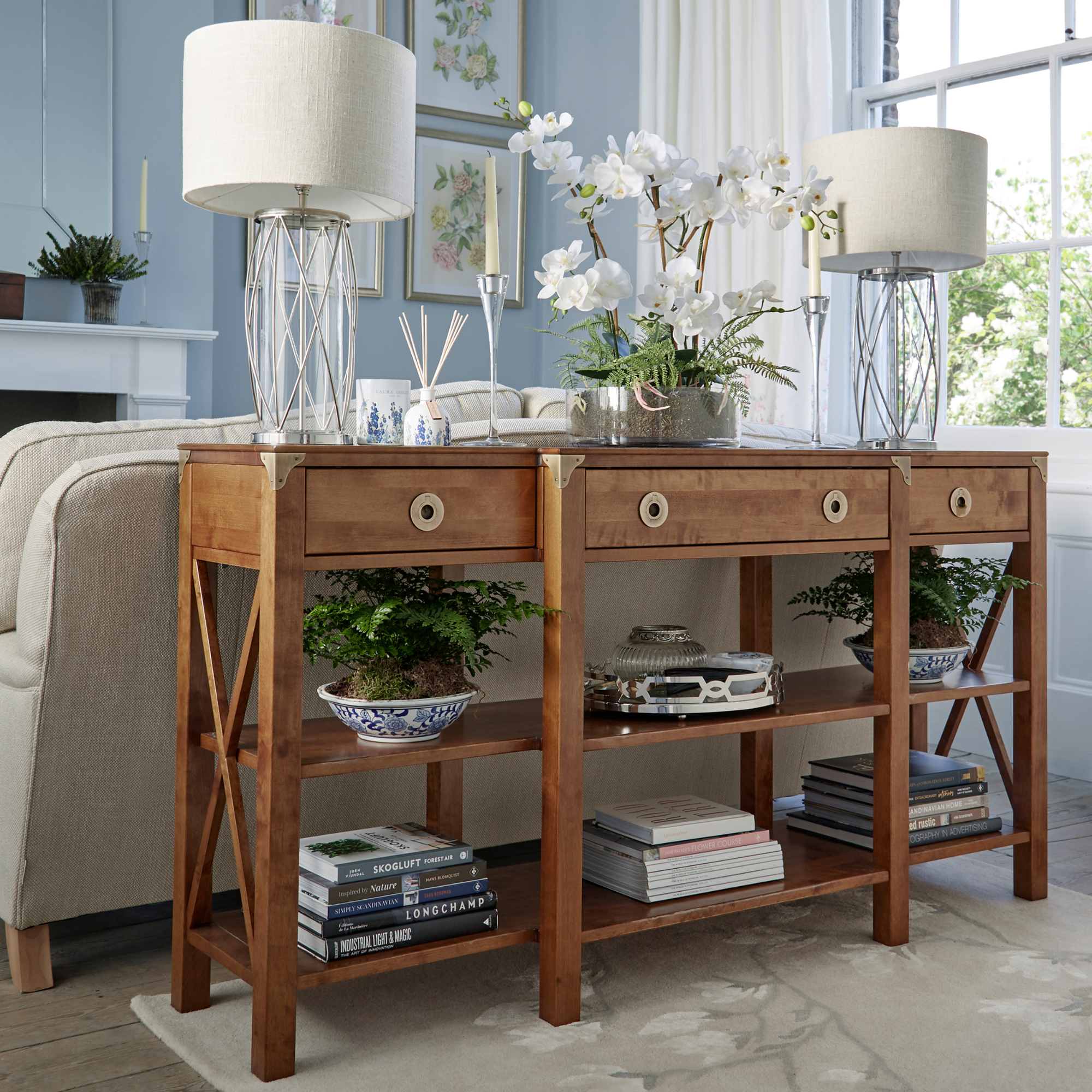 Balmoral 3 Drawer Triple Console Table