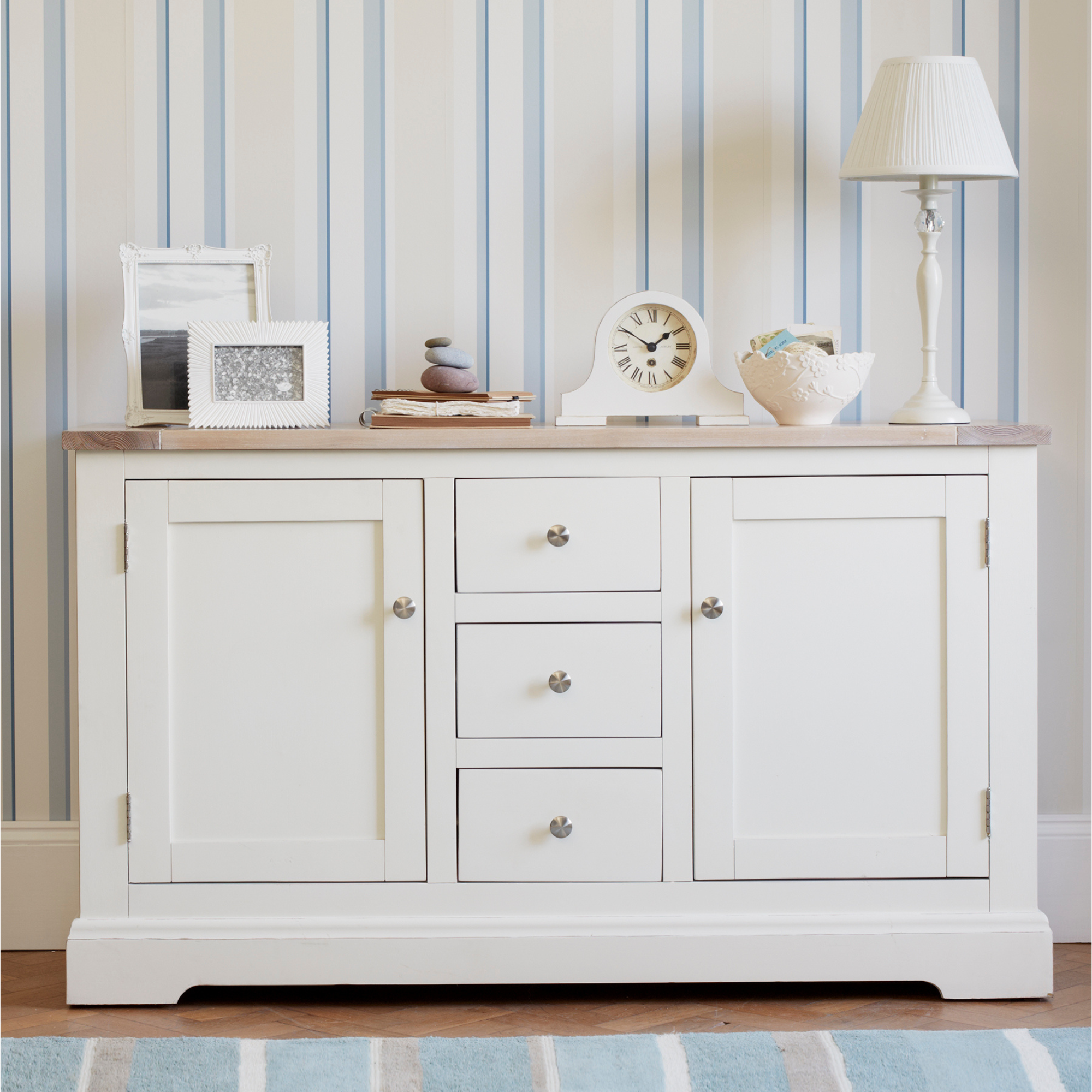 Dorset White 2 Door 3 Drawer Sideboard