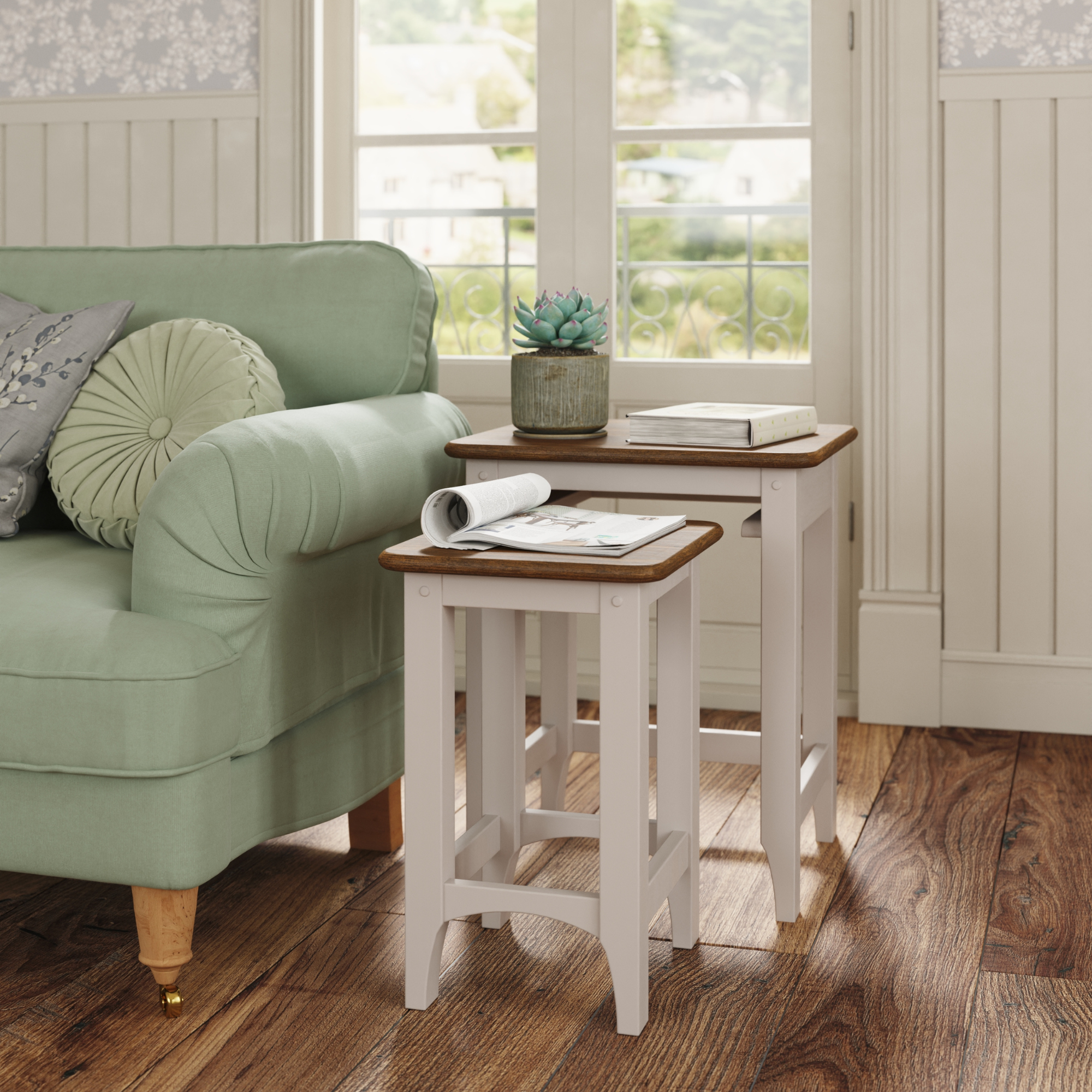 Hapton Soft Truffle Nest of 2 Tables