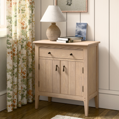 Calford Washed Oak 2 Door 1 Drawer Cabinet