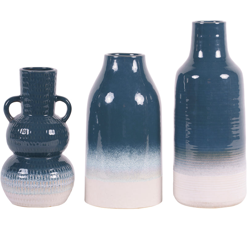 Blue Laneham Stoneware Medium Vase