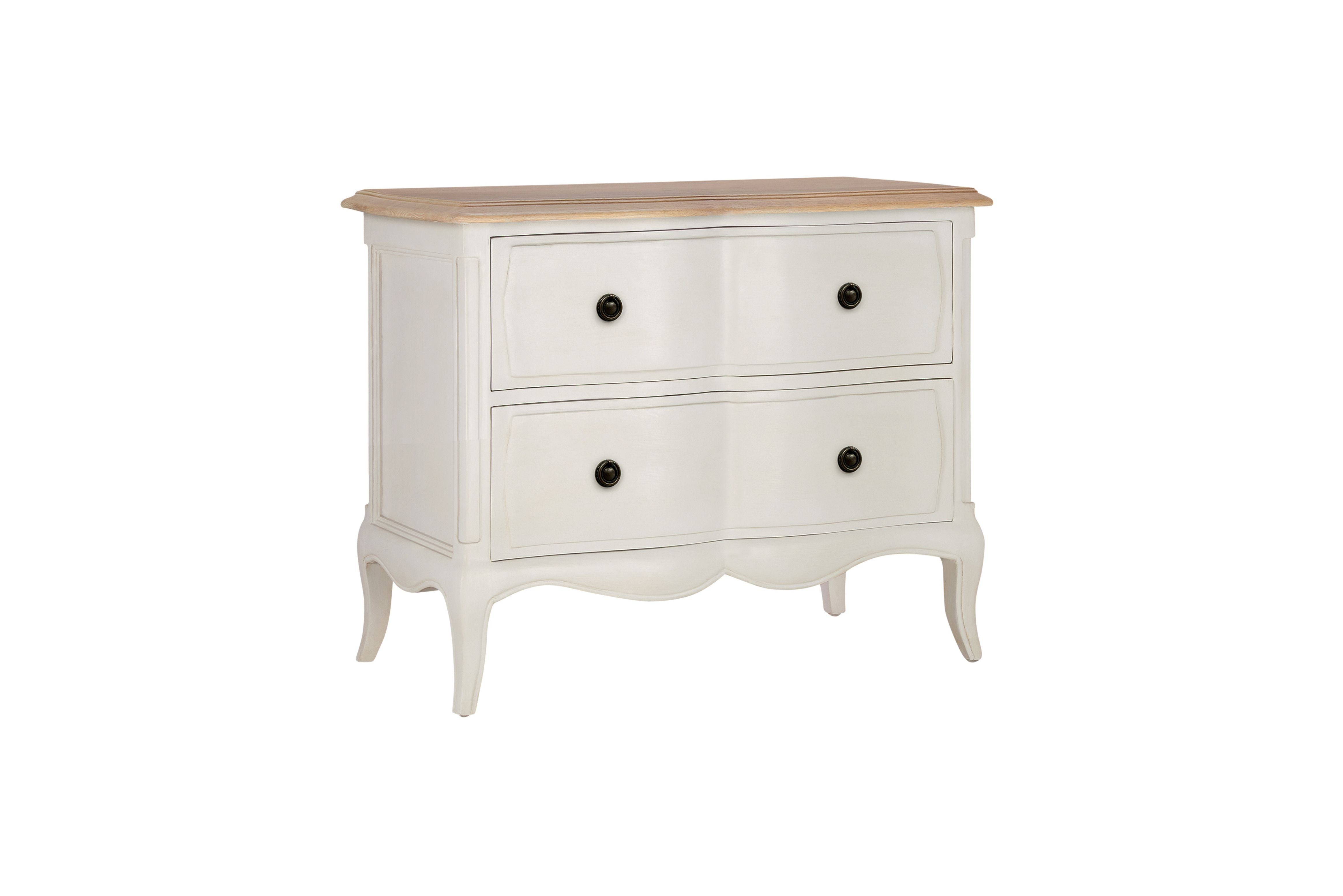 Amelie 2 Drawer Wide Bedside Table