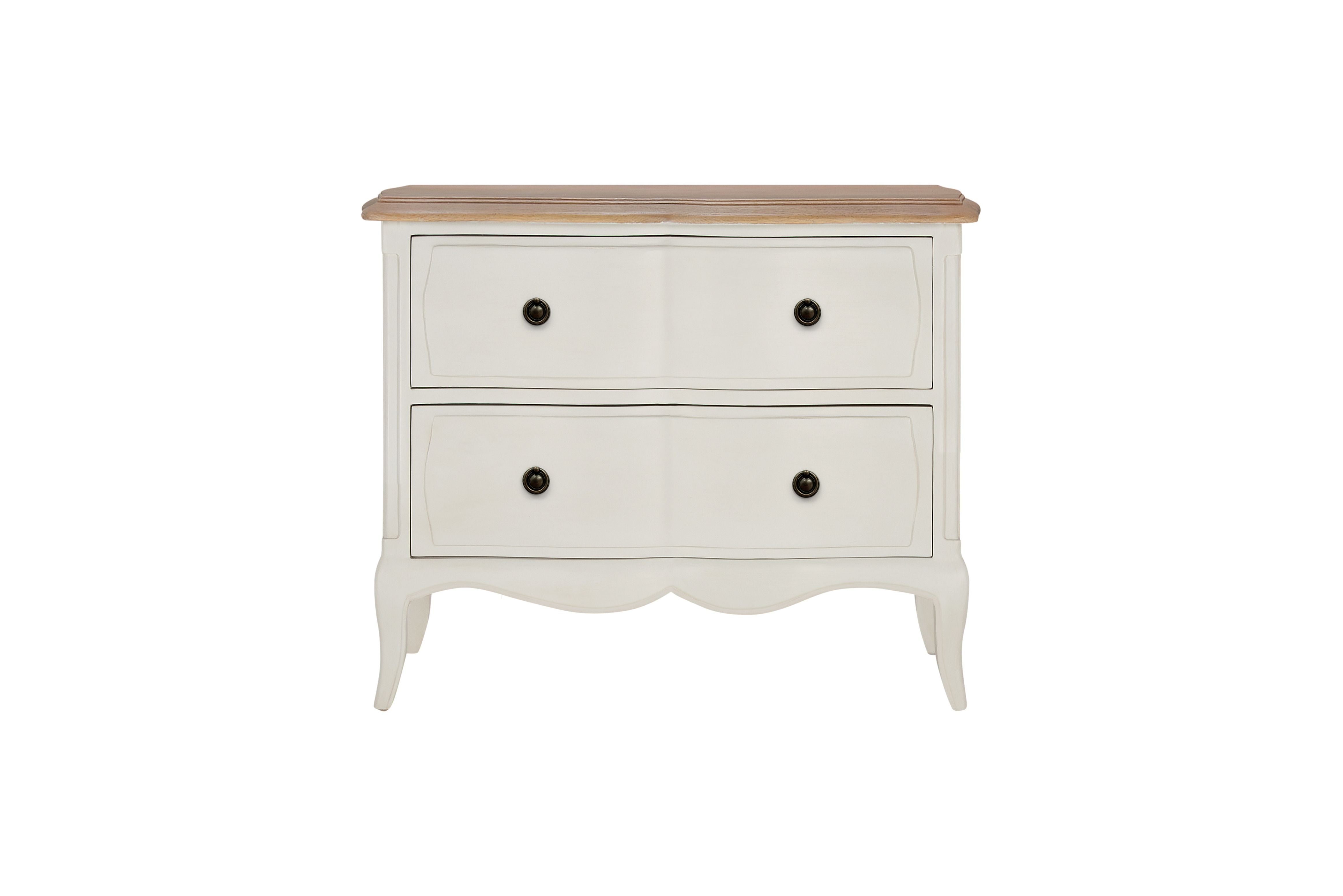 Amelie 2 Drawer Wide Bedside Table