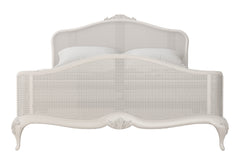 Etienne Grey Rattan Bed Frame