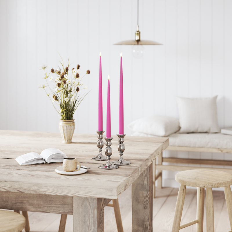 Flameless LED Candle Shiny Dinner Candle Set of 2
