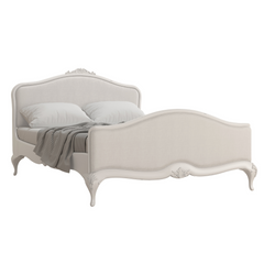 Etienne Grey Upholstered Headboard Bed Frame