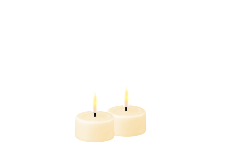 Flameless LED Cream Wax Pillar Candle