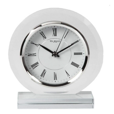 Round Glass Mantel Clock - Plum Retail