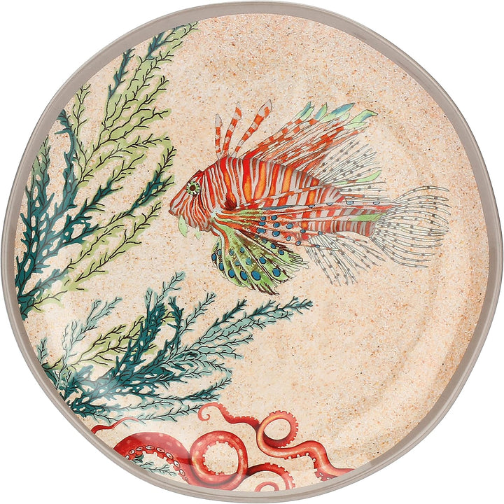 Sea Life Set of 2 Melamine Salad Plates