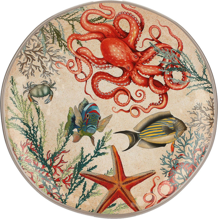 Sea Life Round Melamine Platter