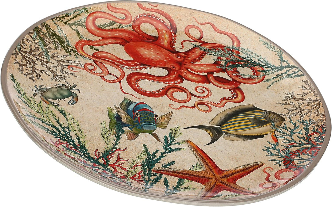 Sea Life Round Melamine Platter