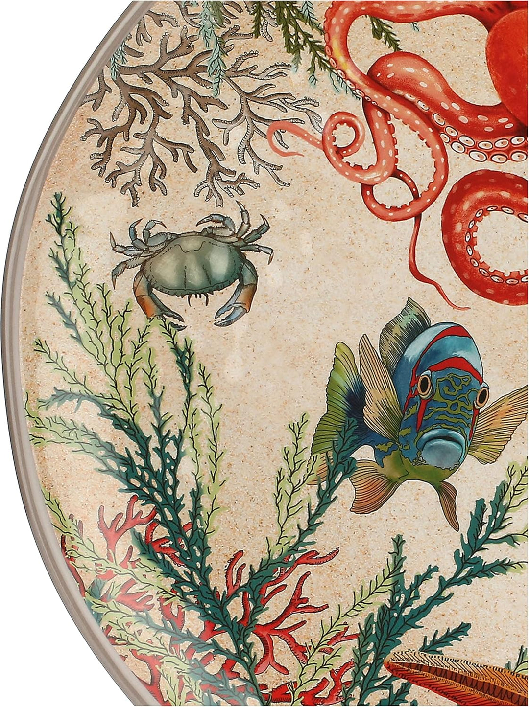Sea Life Round Melamine Platter