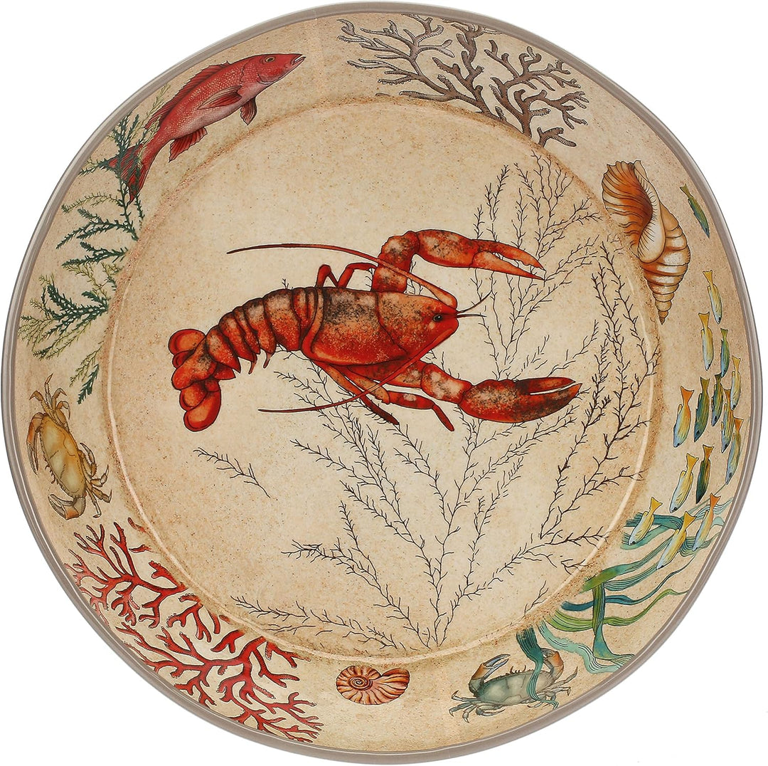 Sea Life Round Melamine Spaghetti Bowl