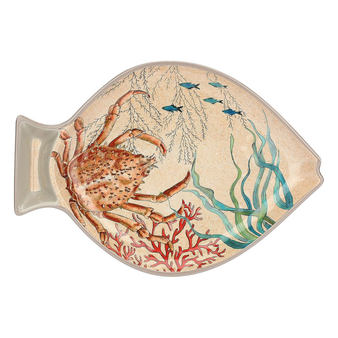 Sea Life Set of 2 Fish-Shaped Melamine Bowls