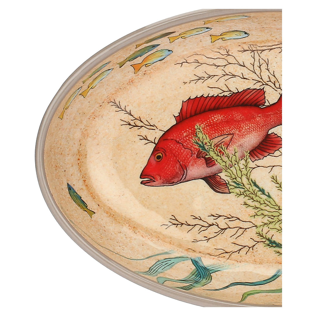 Sea Life Melamine Oval Plates Set of 2 – 24 x 15 cm