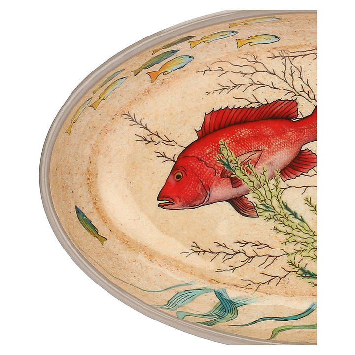 Sea Life Melamine Oval Plates Set of 2 – 24 x 15 cm