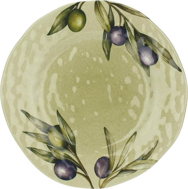 Olyvia Olive Melamine Salad Plates Set of 2 – 21cm