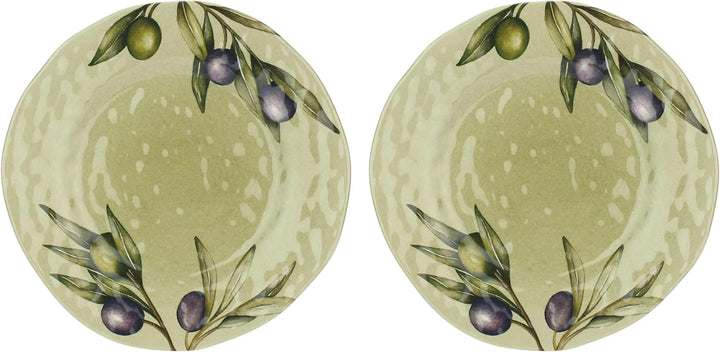 Olyvia Olive Melamine Salad Plates Set of 2 – 21cm