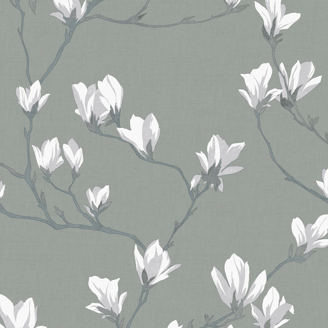 Magnolia Grove Slate Wallpaper