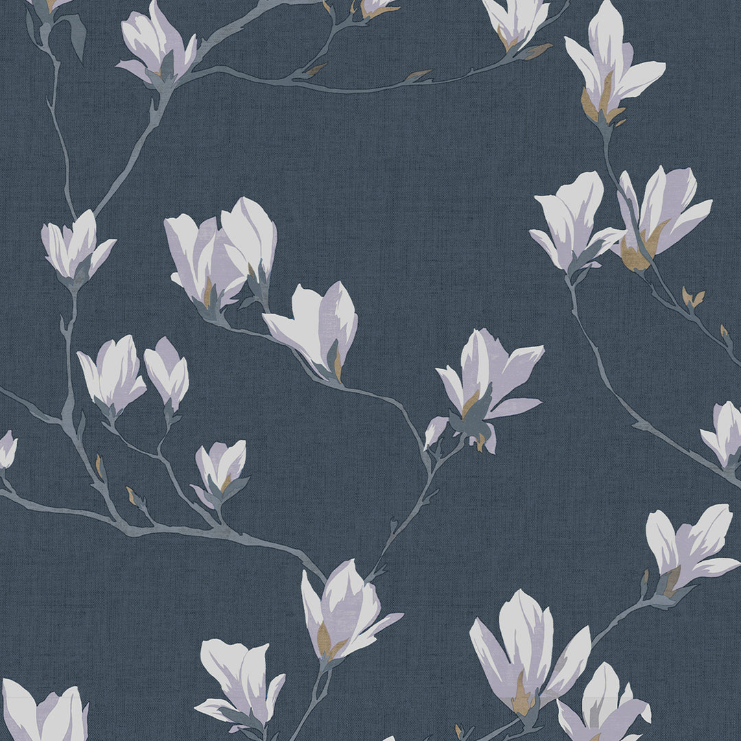 Magnolia Grove Dusky Seaspray Wallpaper
