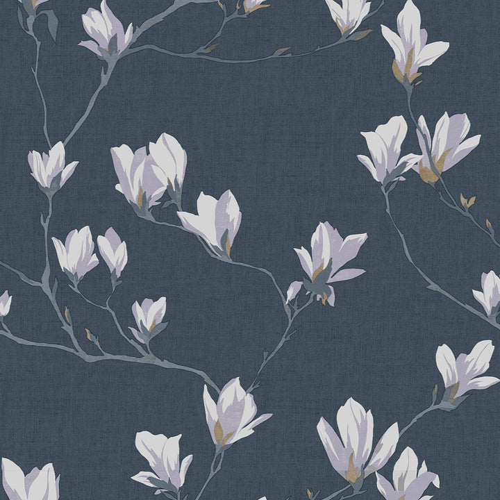 Magnolia Grove Dusky Seaspray Wallpaper