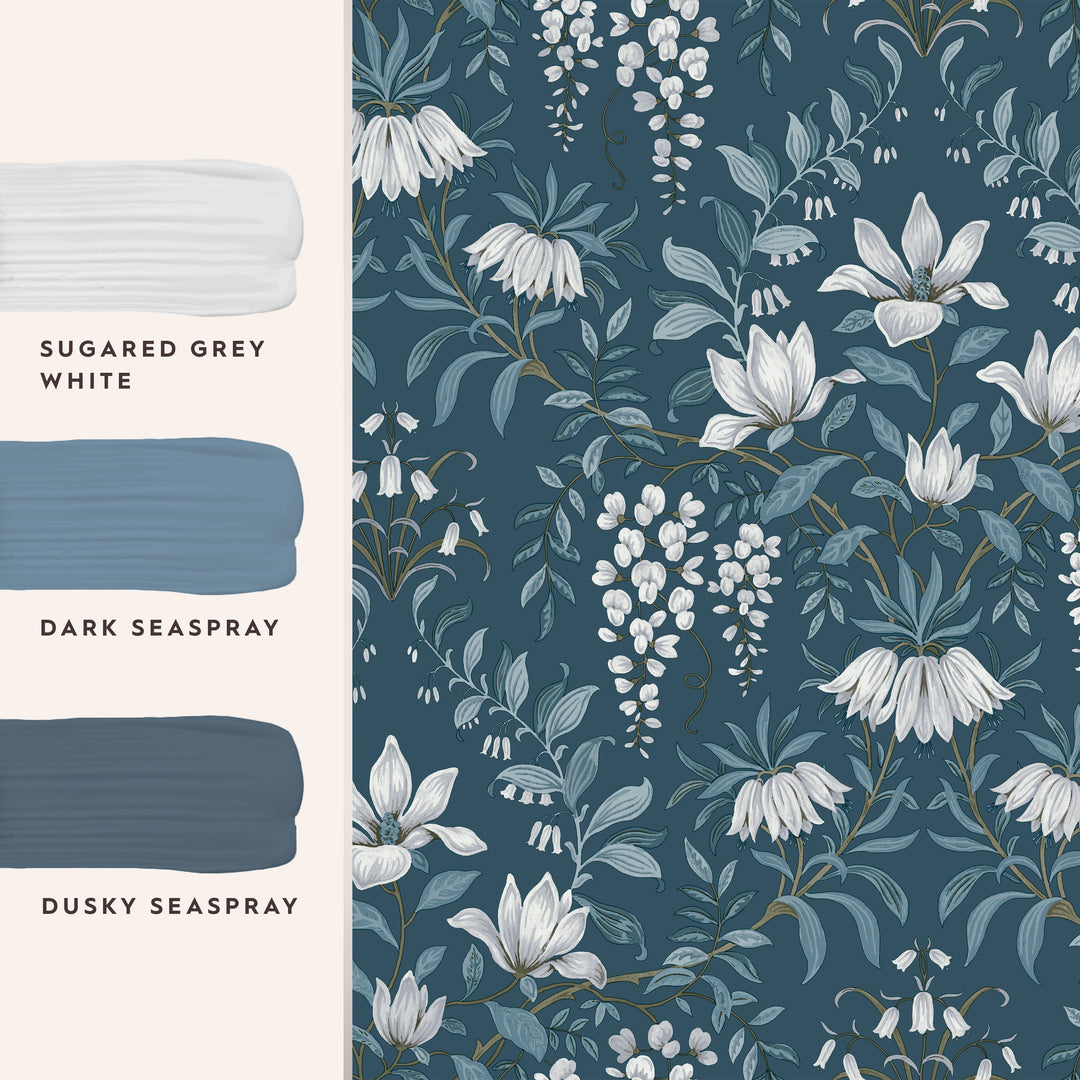 Parterre Dusky Seaspray Wallpaper