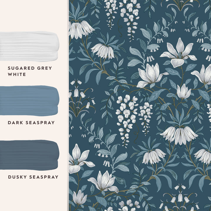 Parterre Dusky Seaspray Wallpaper