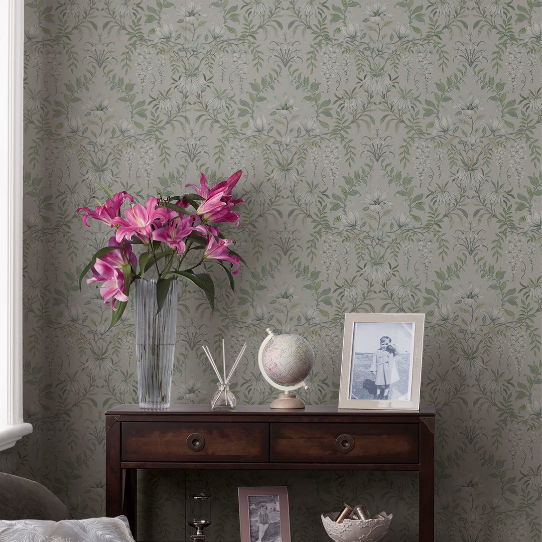 Parterre Sage Green Wallpaper