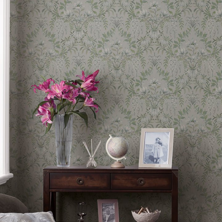Parterre Sage Green Wallpaper