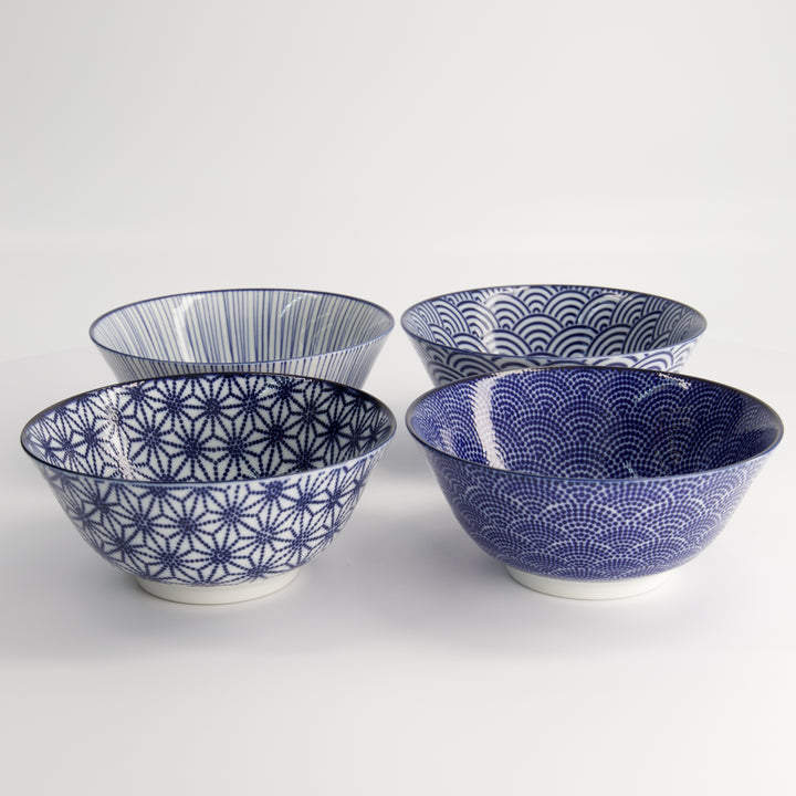 Nippon Blue Tayo Bowl 500 ml Gift Set of 4