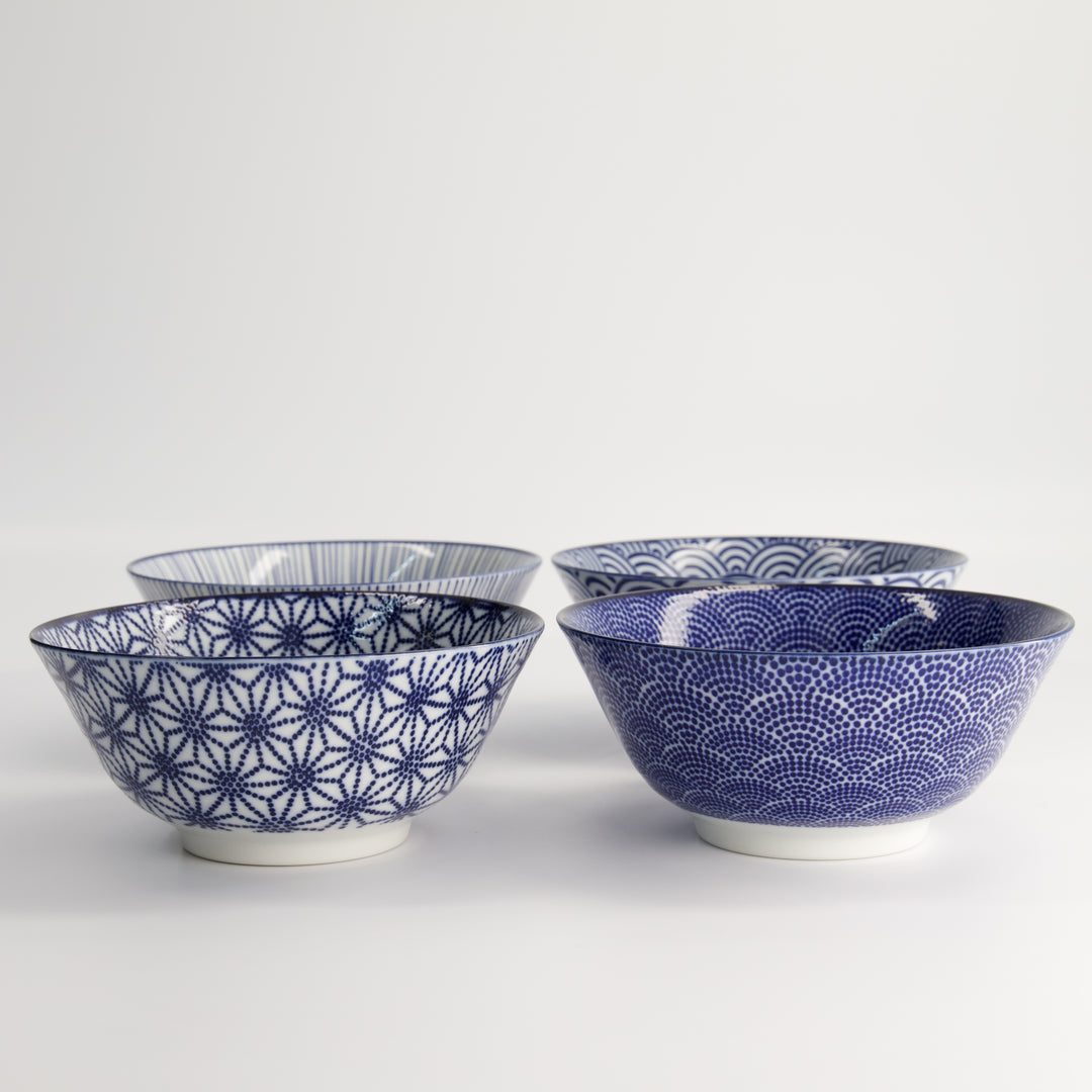 Nippon Blue Tayo Bowl 500 ml Gift Set of 4