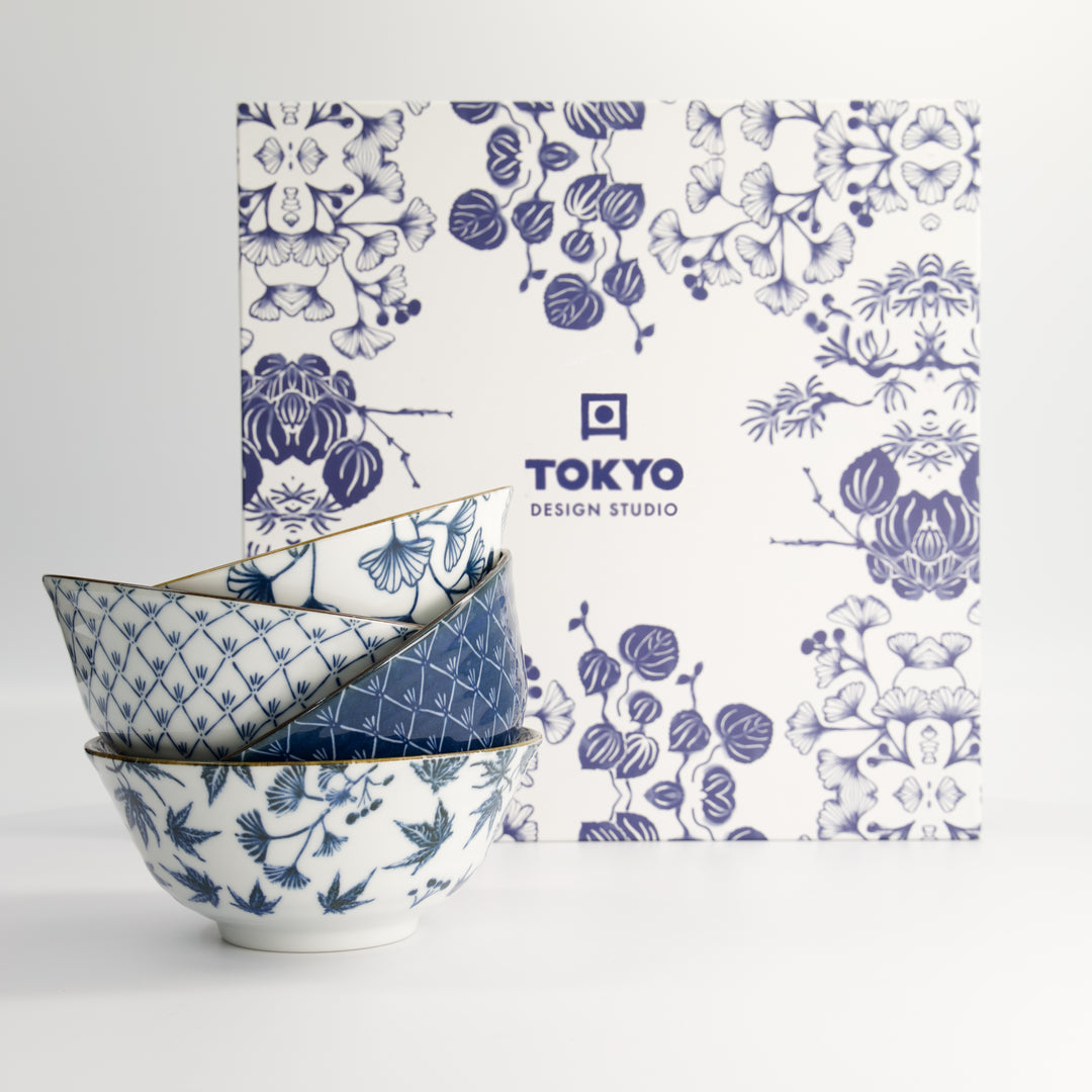 Flora Japonica Tayo Bowl 500 ml Gift Set of 4