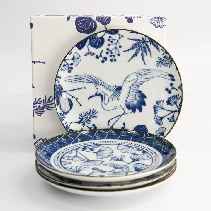 Flora Japonica Plate Gift Set of 4 – 16cm Porcelain Plates