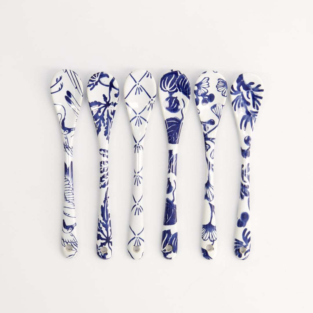 Flora Japonica Porcelain Spoon Set of 6