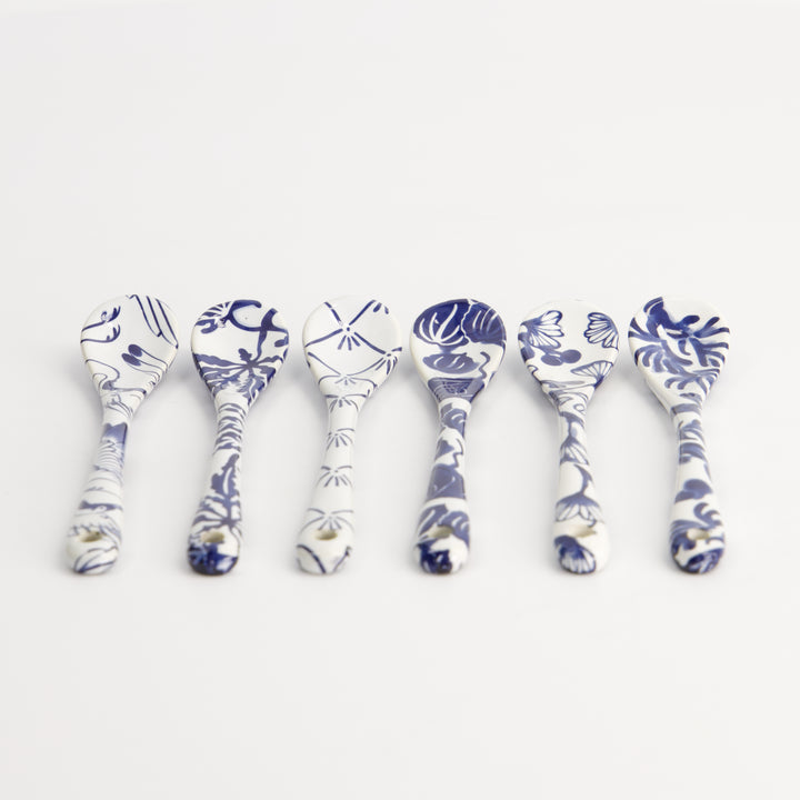 Flora Japonica Porcelain Spoon Set of 6