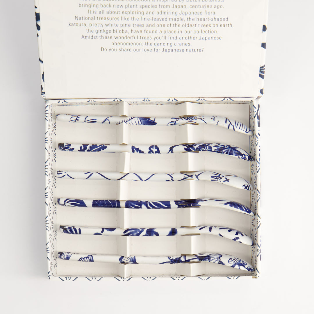 Flora Japonica Porcelain Spoon Set of 6