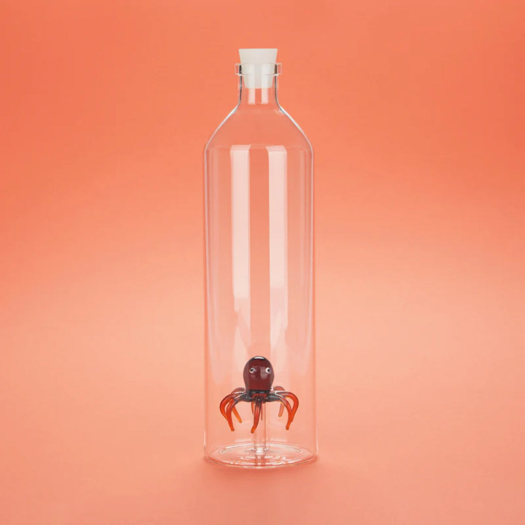 Atlantis Octopus Glass Water Bottle