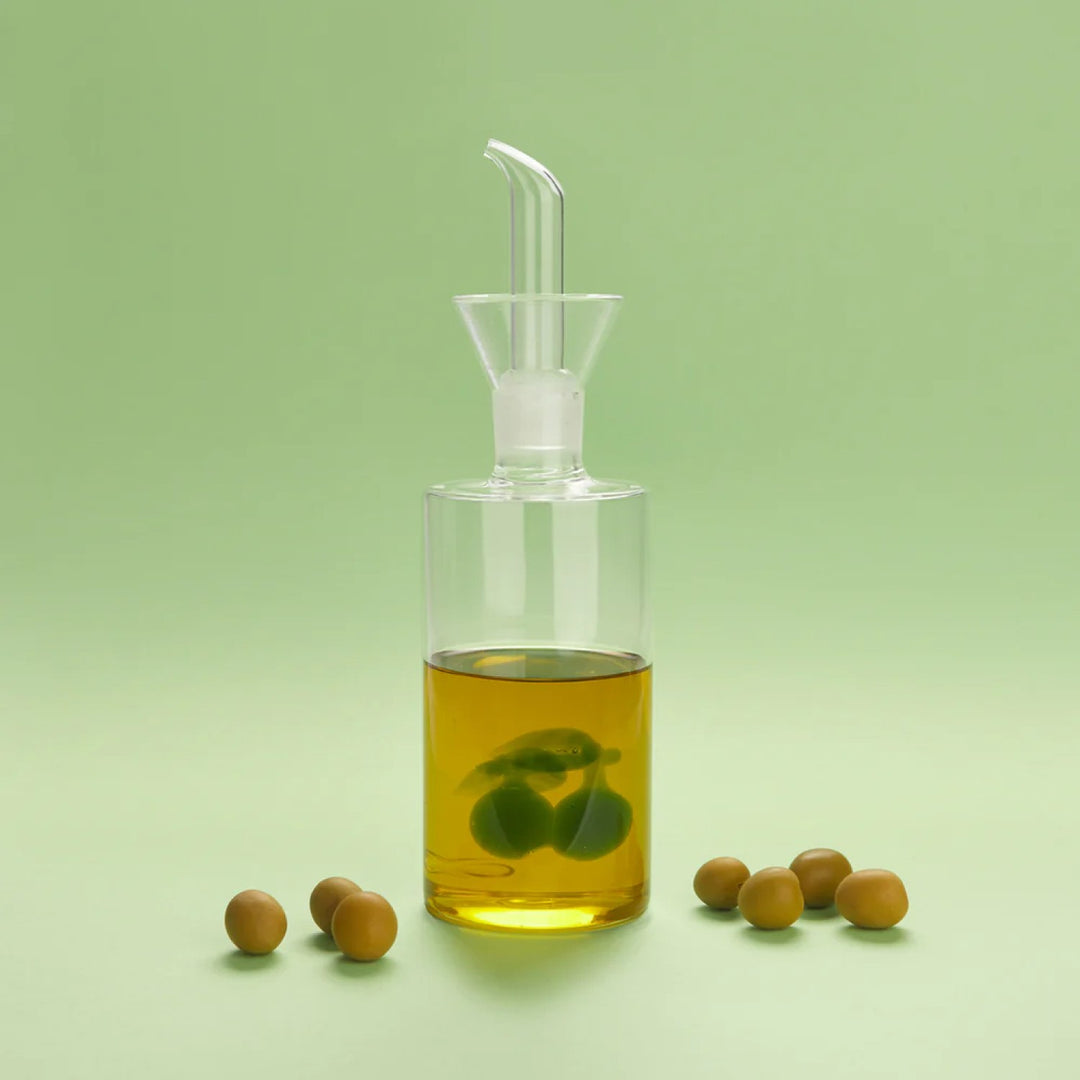 Olives Glass Olive Oil Dispenser