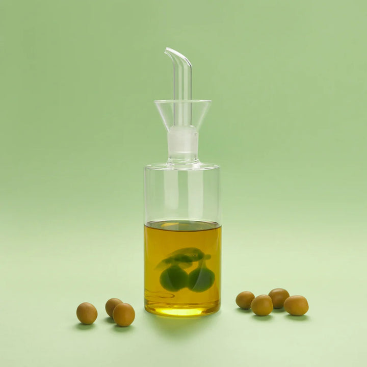Olives Glass Olive Oil Dispenser
