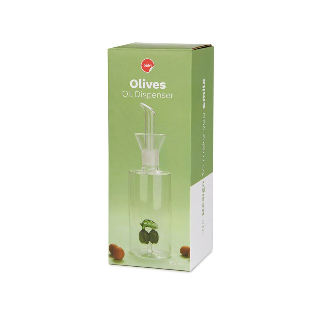 Olives Glass Olive Oil Dispenser