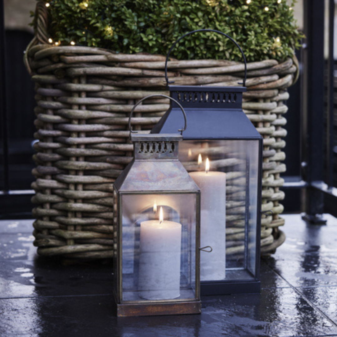 Signe Iron Glass Lantern - 30.5 cm